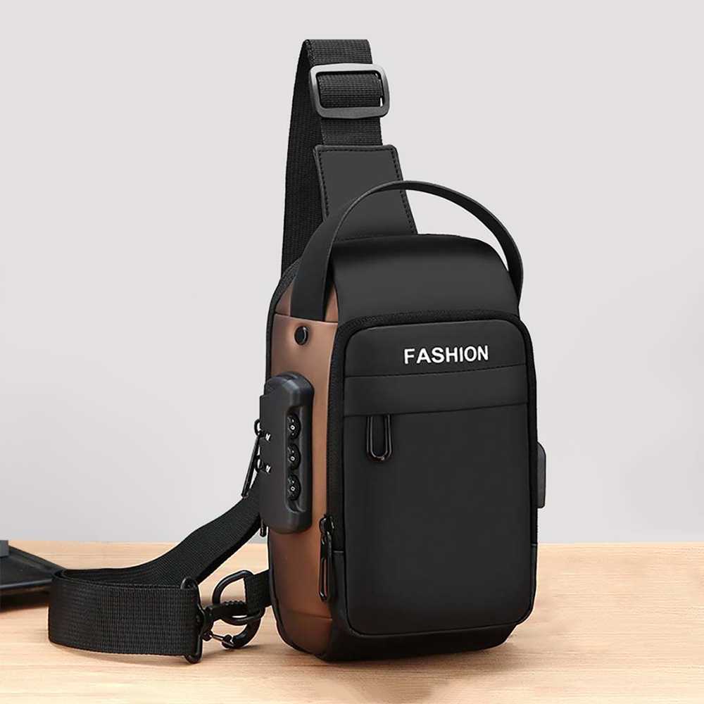 Sling Backpack Shoulder - Мужская сумка-слинг через плечо с USB-портом