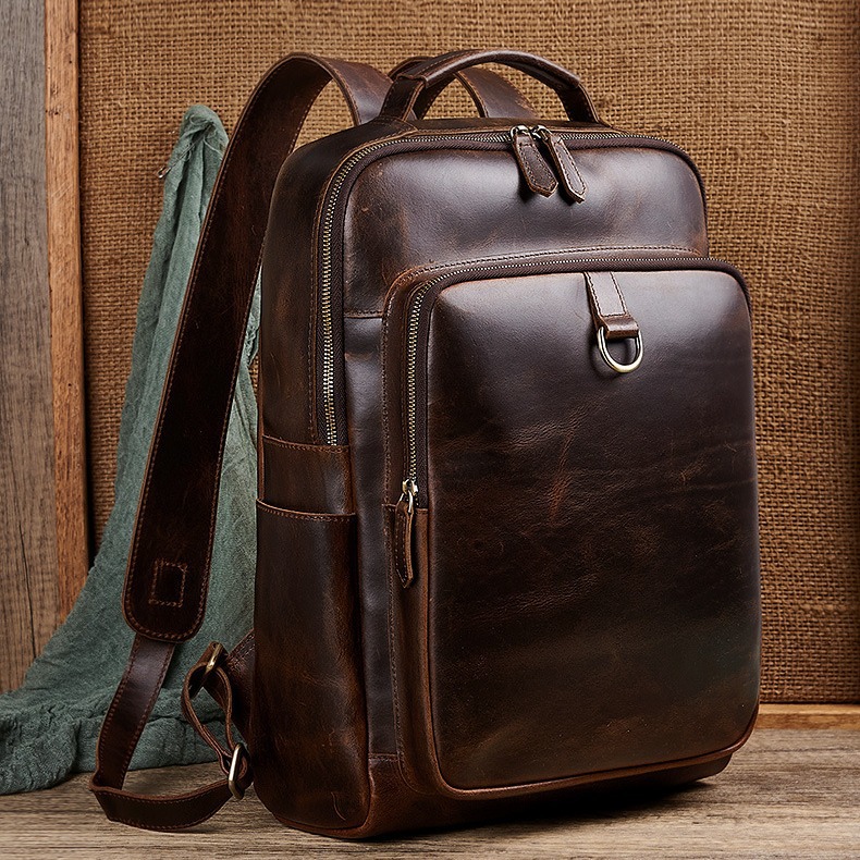 Leather Backpack Vintage - Мужской рюкзак для ноутбука из вощеной