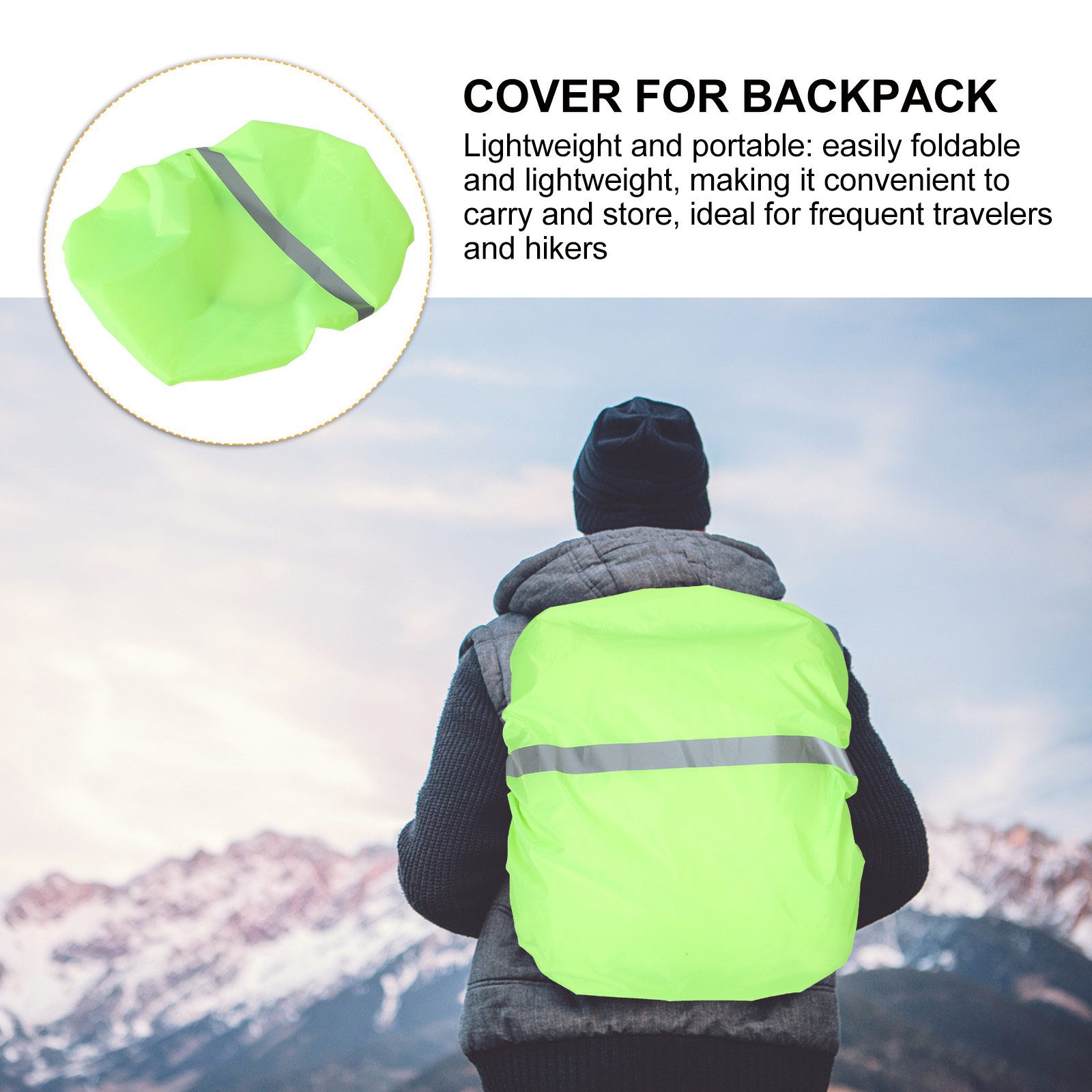 Rain Cover Backpack - Водонепроницаемый чехол для рюкзака с высокой