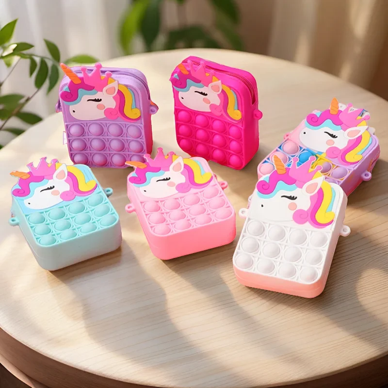 Mini Backpack Purse - Волшебный кошелек для монет с единорогом,