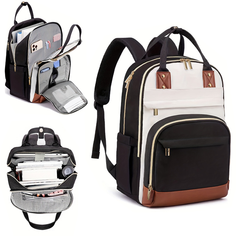 Canvas Backpack Casual - Женский многоцветный рюкзак с регулируемыми плечевыми