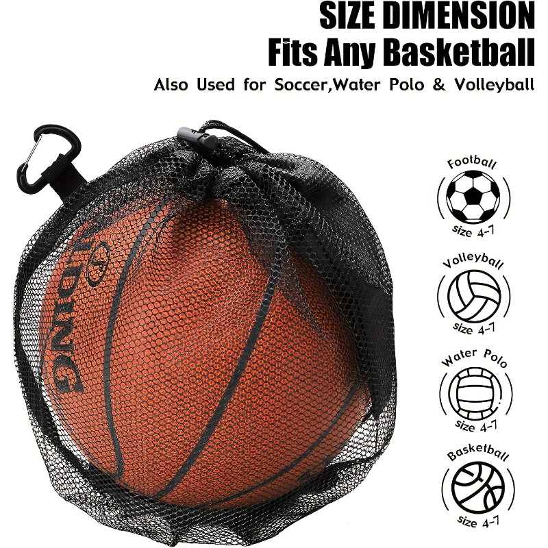Drawstring Gym Bag - Компактная портативная сетчатая сумка для баскетбольного