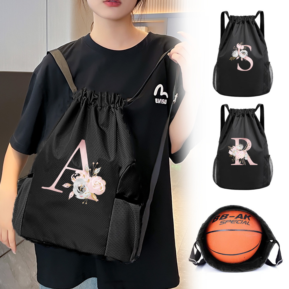 Drawstring Gym Bag - Черная сумка на шнурке, спортивный рюкзак,