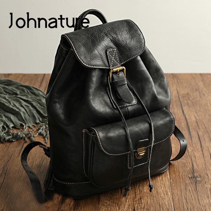 Leather Backpack Vintage - Рюкзак Johnature из натуральной коровьей кожи