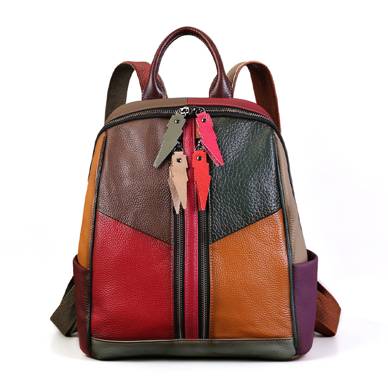 Leather Backpack Vintage - Женский рюкзак из натуральной кожи в