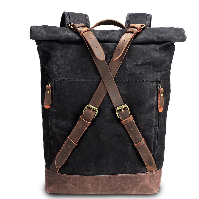 Leather Backpack Vintage - Холщовые кожаные рюкзаки в стиле ретро