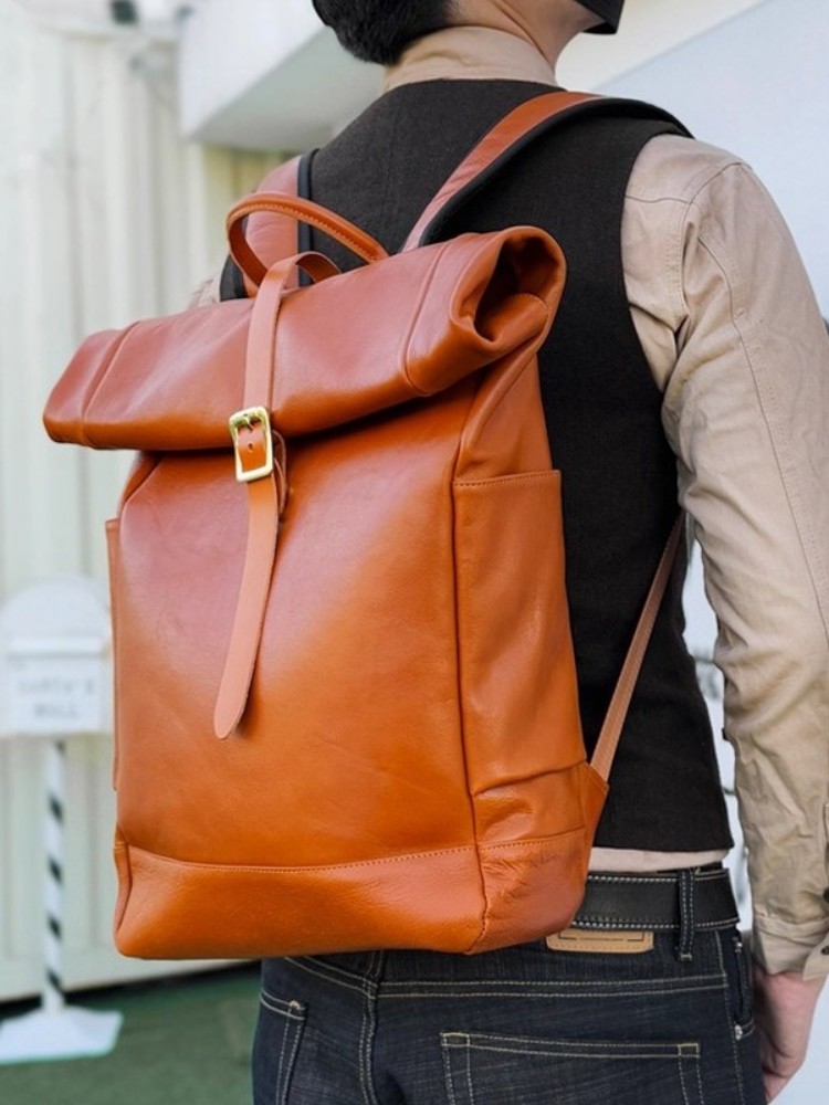 Мужской кожаный рюкзак большой – обзор и цена Leather Backpack Vintage