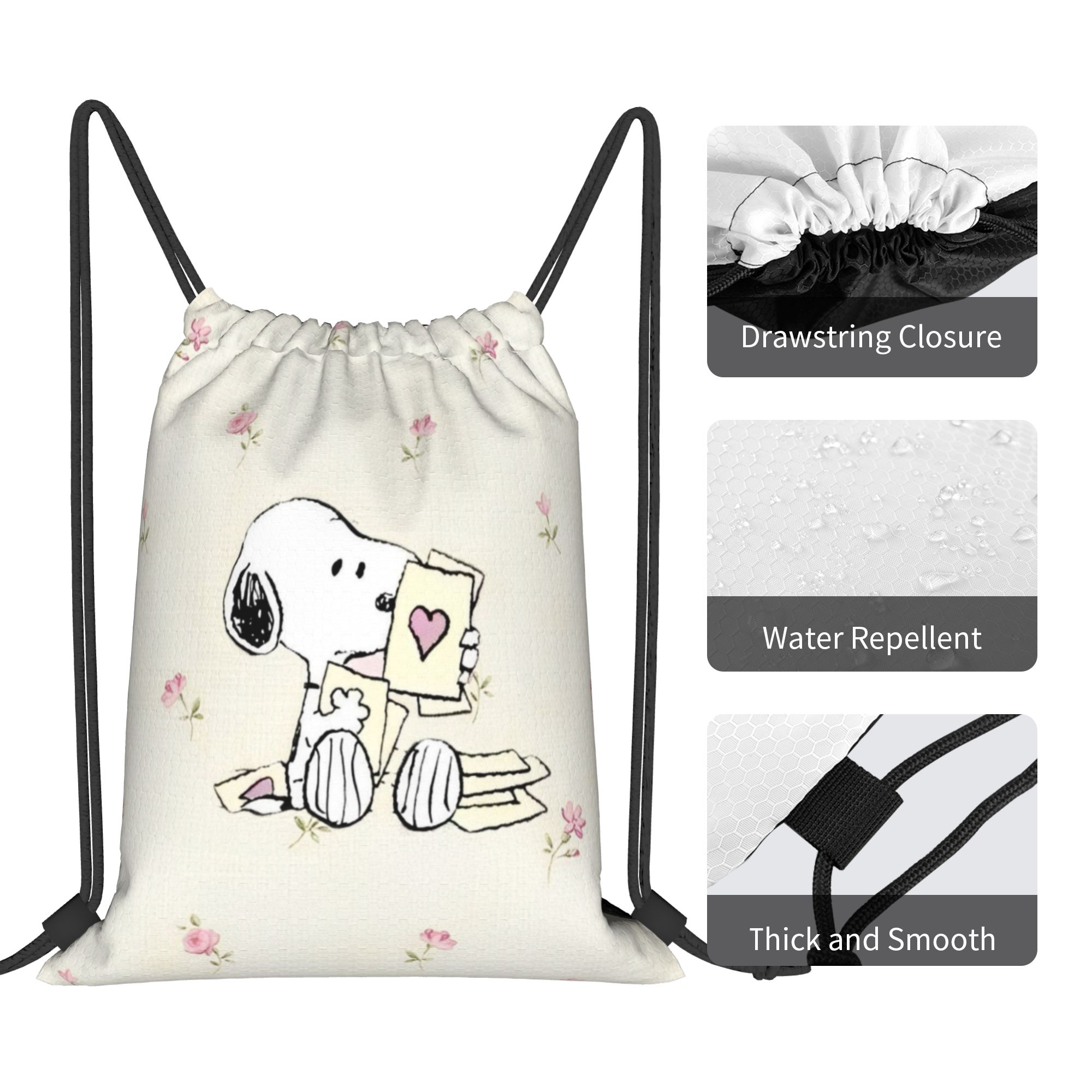 Рюкзак-мешок S-Snoopys Loving  – обзор и цена Drawstring Gym Bag