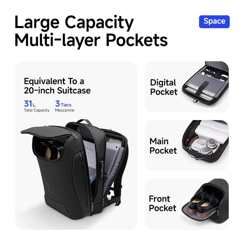 Рюкзак мужской MARK RYDEN 31L  – обзор и цена Travel Backpack Anti Theft
