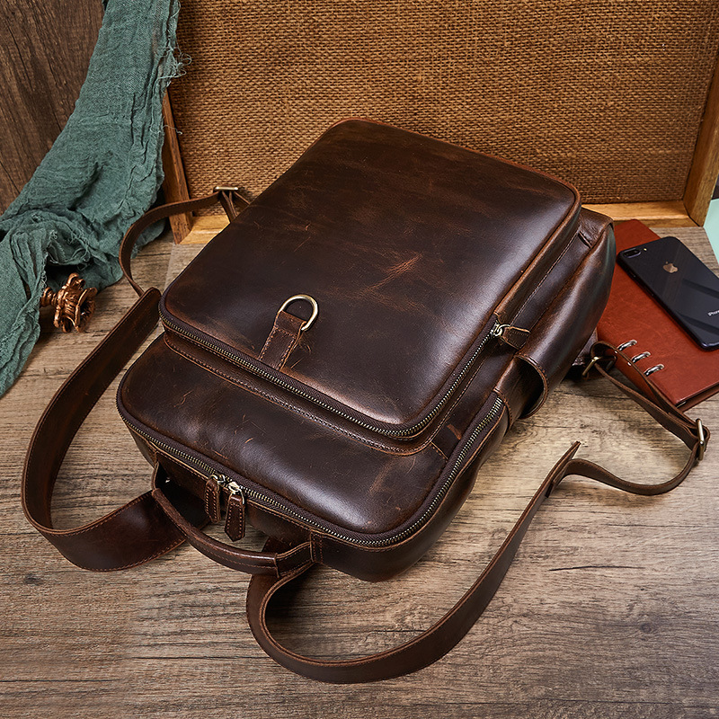 Мужской рюкзак для ноутбука из – обзор и цена Leather Backpack Vintage