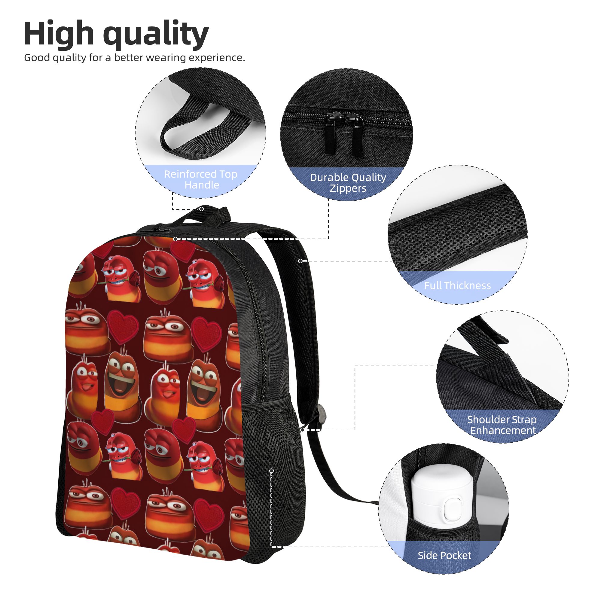 Рюкзак Larva Yellow Larva Red, – обзор и цена School Backpack Teen