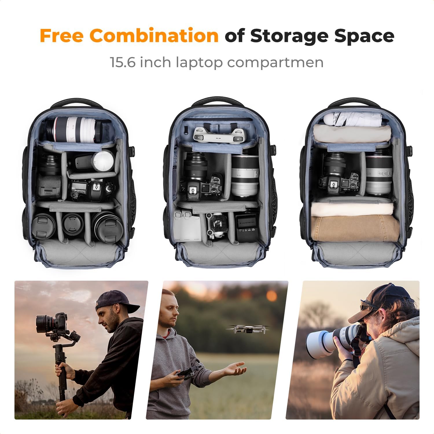 Фотосумка-рюкзак K&F CONCEPT,  – обзор и цена Laptop Backpack 15.6