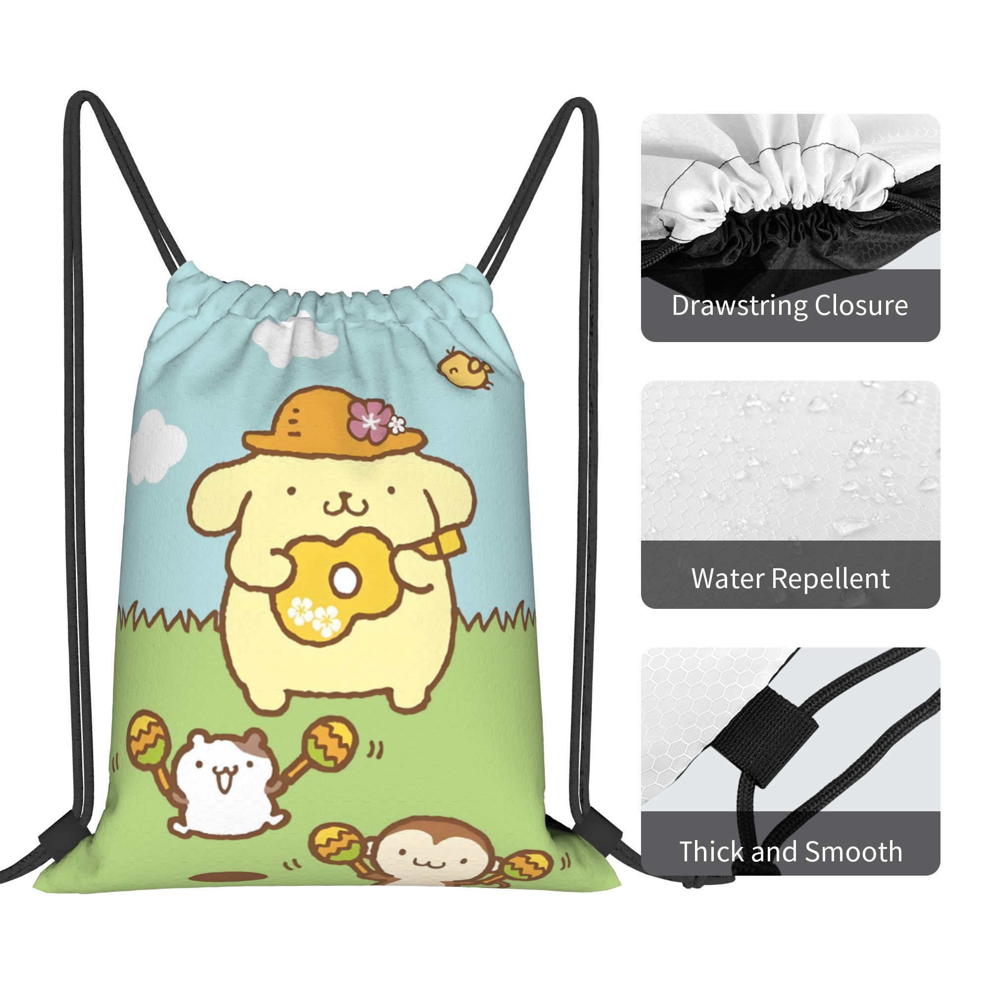 Рюкзаки-мешки P-Pompompurines  – обзор и цена Drawstring Gym Bag