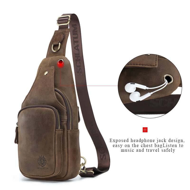 SCHLATUM нагрудная сумка из 10 – обзор и цена Leather Backpack Vintage