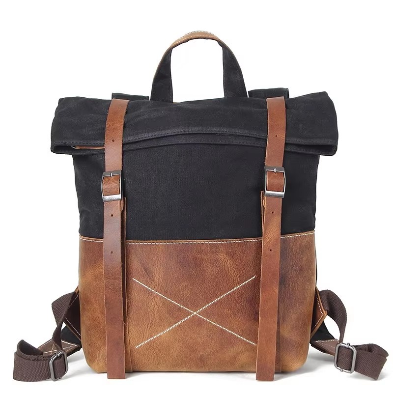 Модный мужской рюкзак из вощен – обзор и цена Leather Backpack Vintage