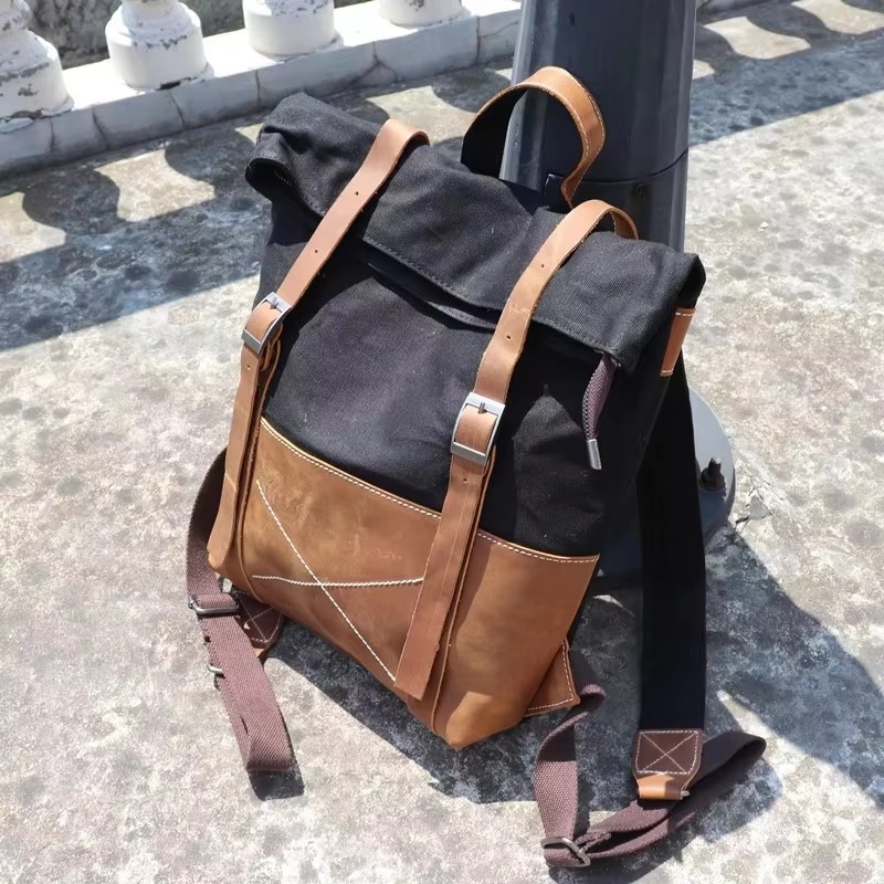 Модный мужской рюкзак из вощен – обзор и цена Leather Backpack Vintage