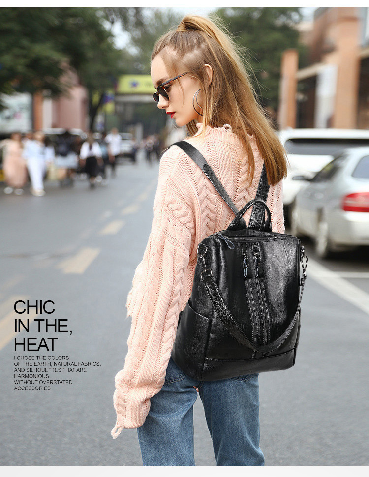 Женский рюкзак из мягкой кожи, – обзор и цена Canvas Backpack Casual