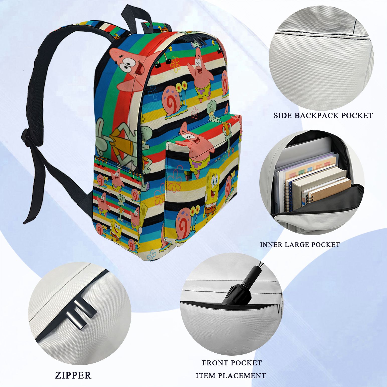 Рюкзак с полосатым принтом «Гу – обзор и цена School Backpack Teen