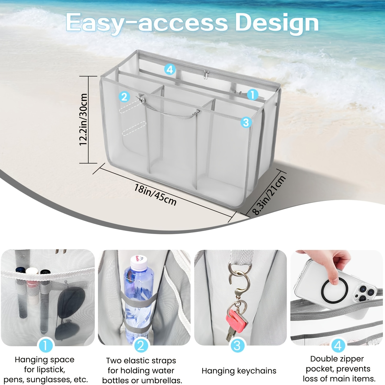Легкая сетчатая сумка-органайз – обзор и цена Backpack Insert Organizer
