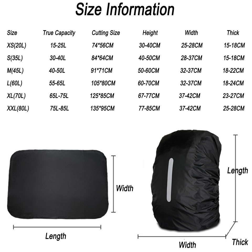 KoKossi 1 шт. 25-80 л рюкзак н – обзор и цена Rain Cover Backpack