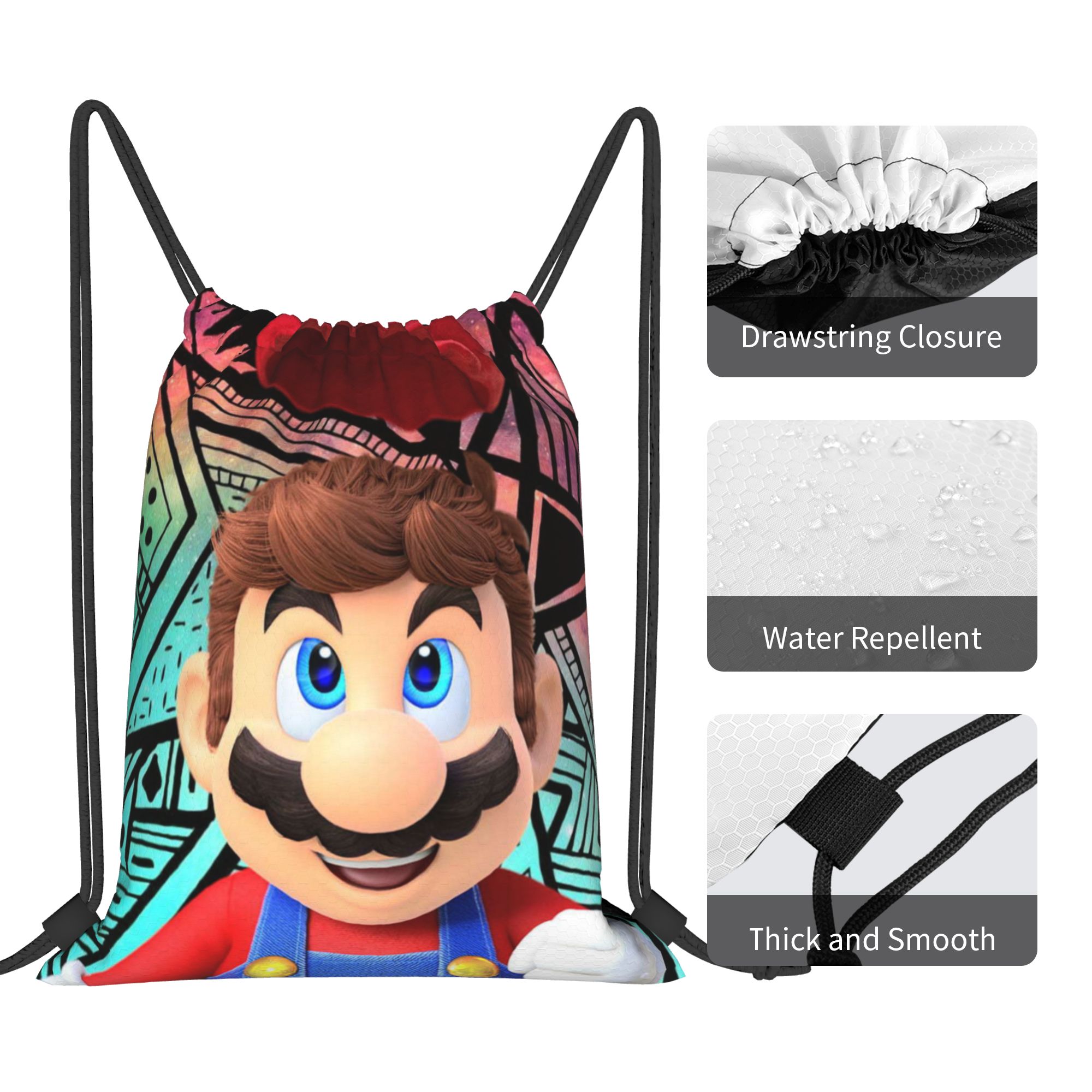 Сумка-мешок Custom M-Marioes V – обзор и цена Drawstring Gym Bag