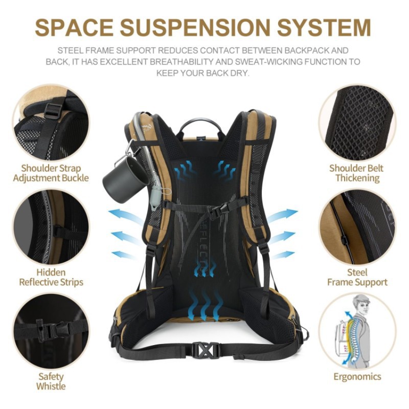 Большой водонепроницаемый, изн – обзор и цена Hiking Backpack Waterproof