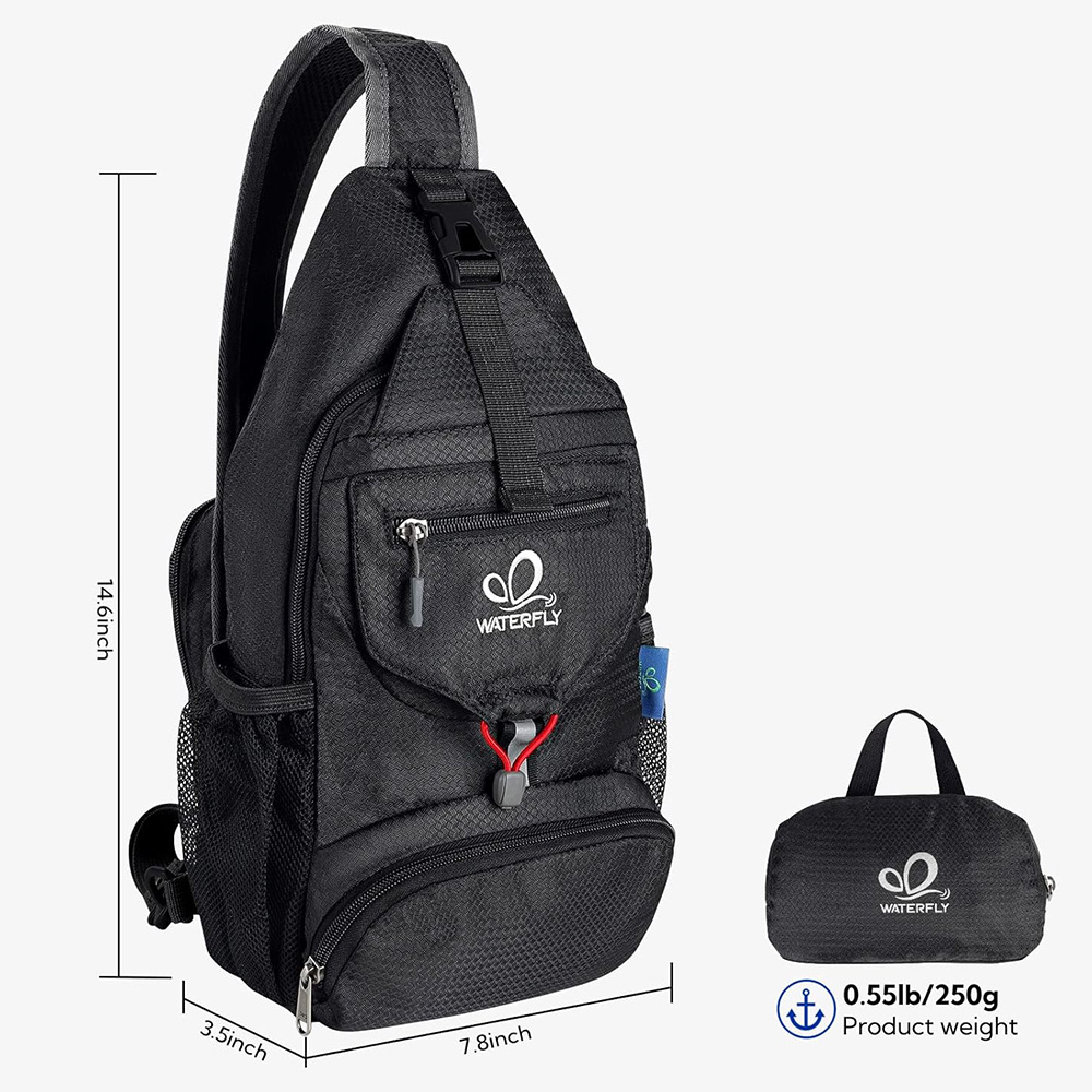 Нагрудная сумка WATERFLY, мале – обзор и цена Sling Backpack Shoulder