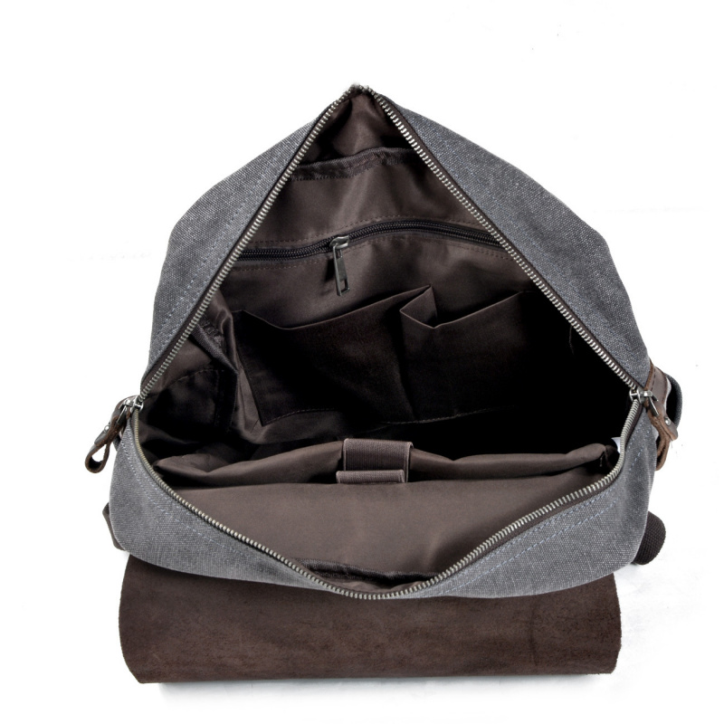 Ретро-рюкзак для мужчин, двойн – обзор и цена Canvas Backpack Casual